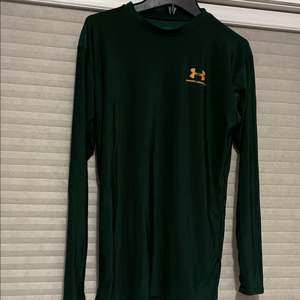 Under Armour Kids Dark Green Long Sleeve Tee